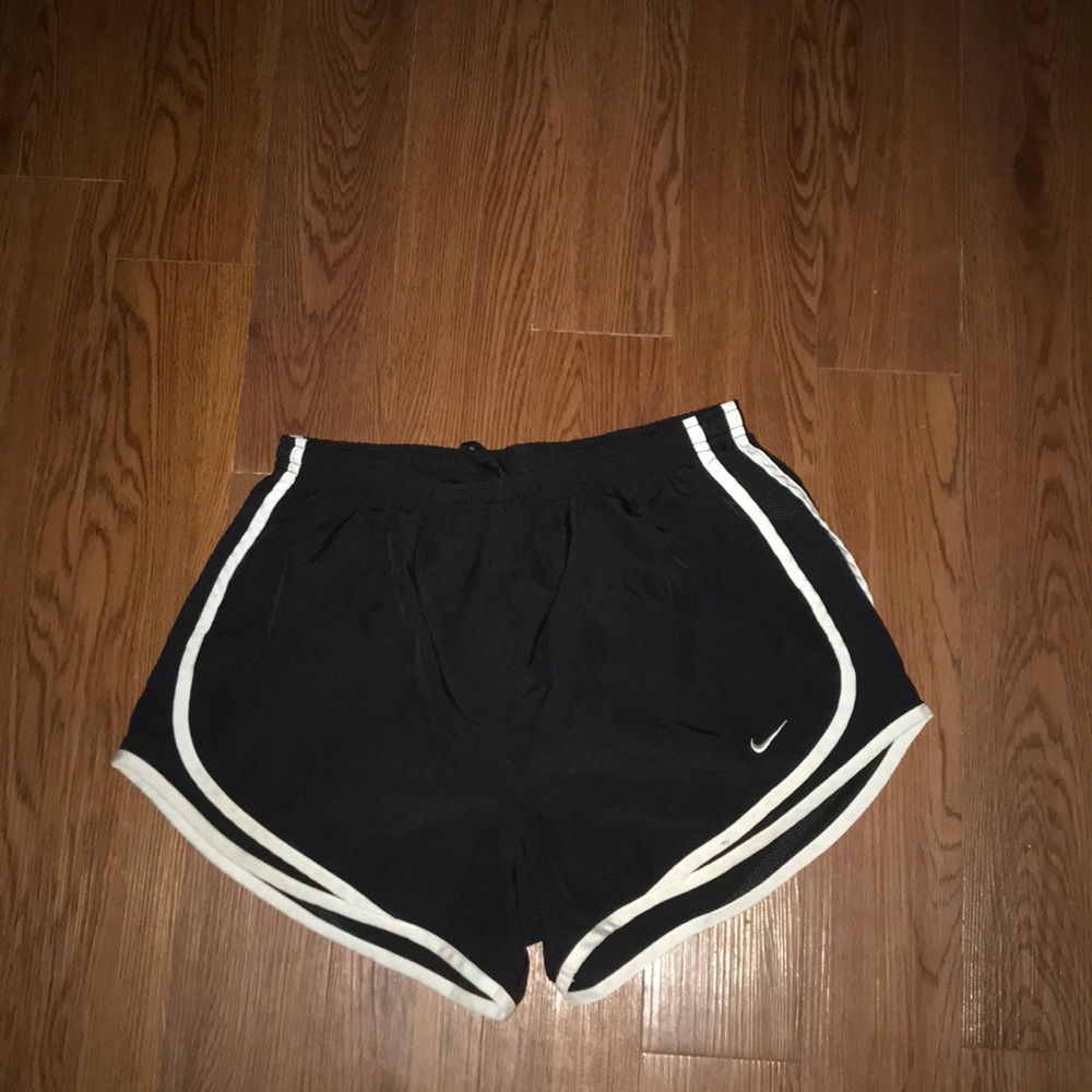 black nike running shorts